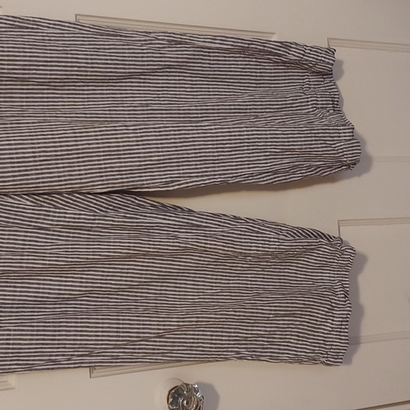Old Navy High Waisted Striped Linen Blend Wide Leg Pants - Picture 3 of 14